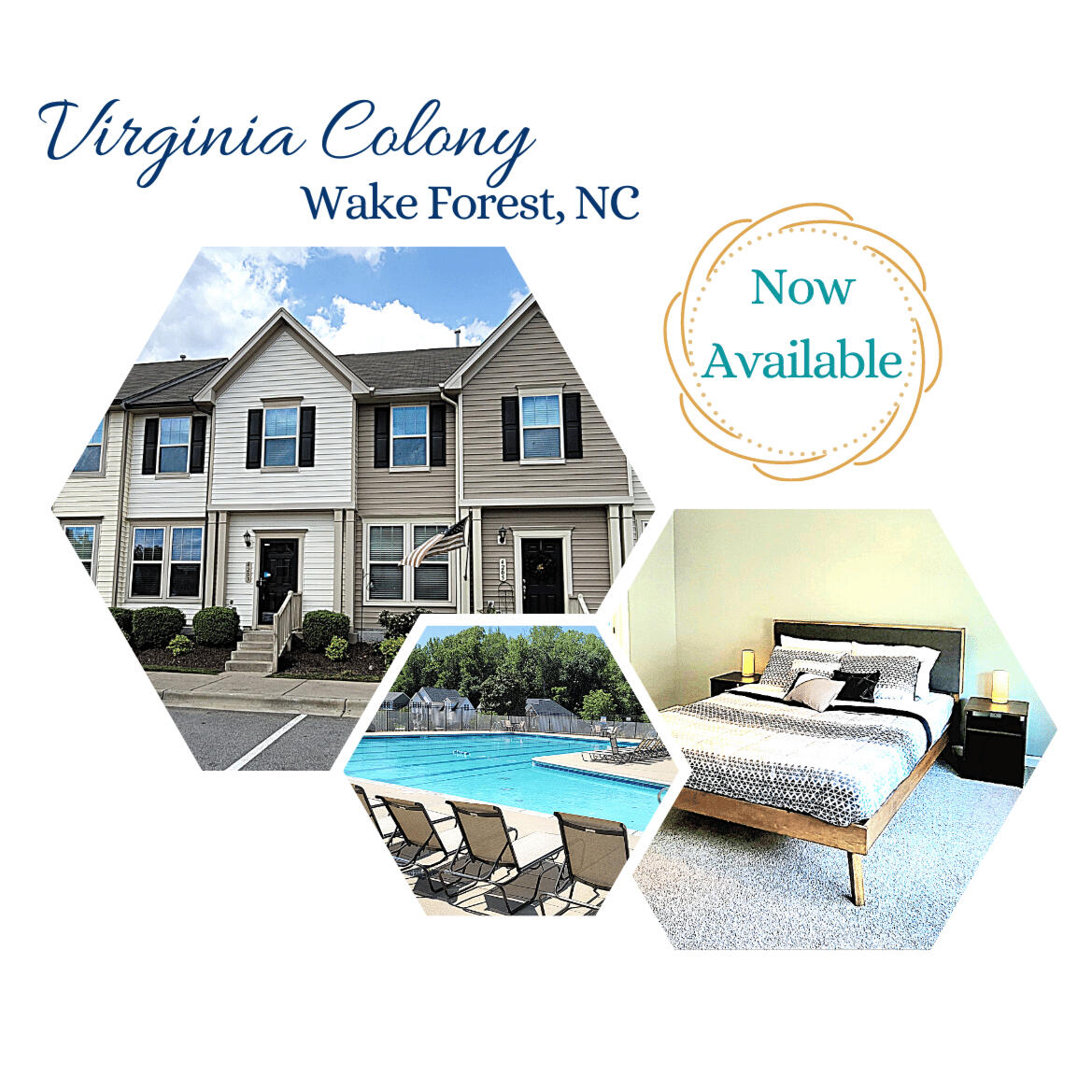 Sharon Farms furnished rental home in Virginia Colony, Wake Forest NC